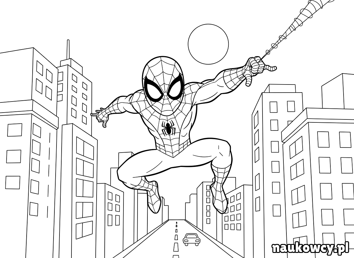 kolorowanka spider man