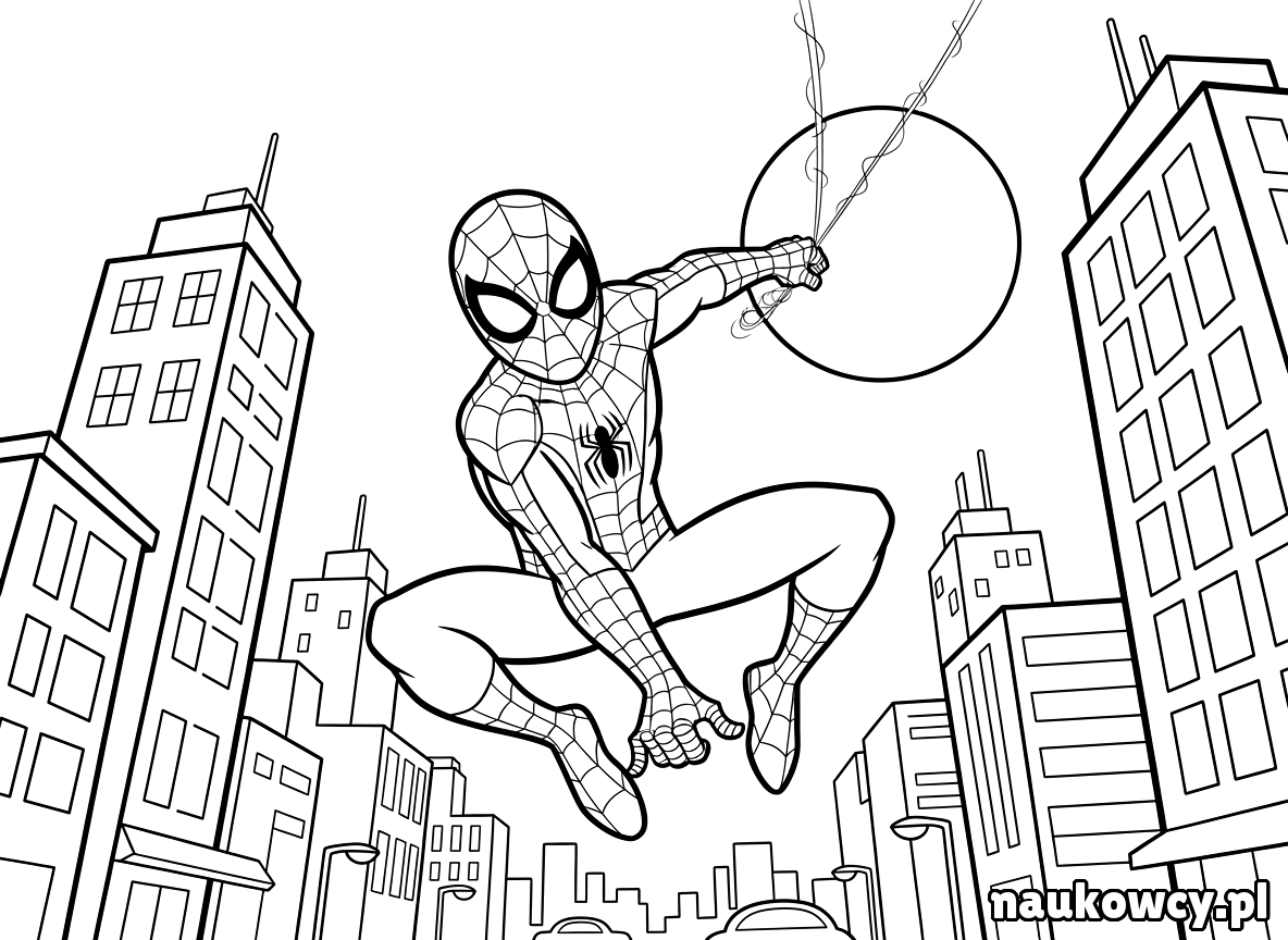 kolorowanka spider man