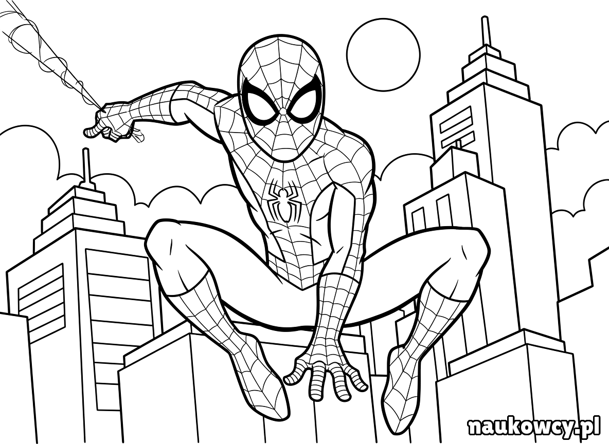 kolorowanka spider man